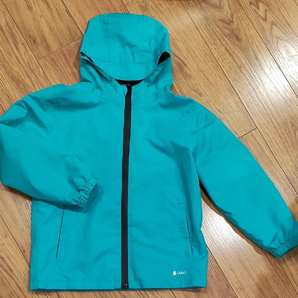 OAKI Kids Jacket in Teal with Black Accents